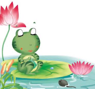 Ếch Mẹ May Quần Áo