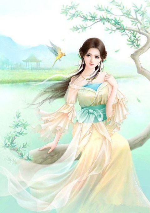Cô gái hoa dẻ trắng