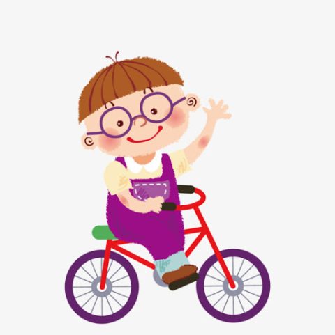 Bé tập đi xe đạp